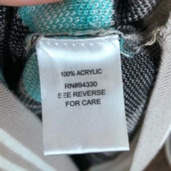 LIV Aztec Sweater Dress in Blue & Gray Size Small - Picture 4 of 5